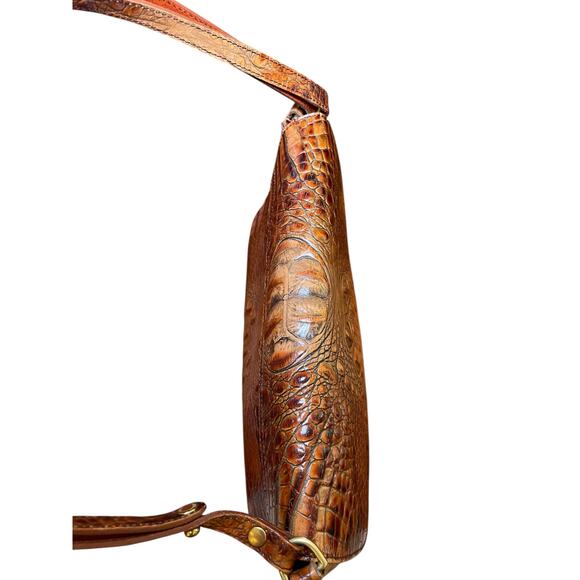 Brahmin Crocodile Embossed Daria Ombre Y2K Baguette Shoulder Bag - Picture 7 of 13